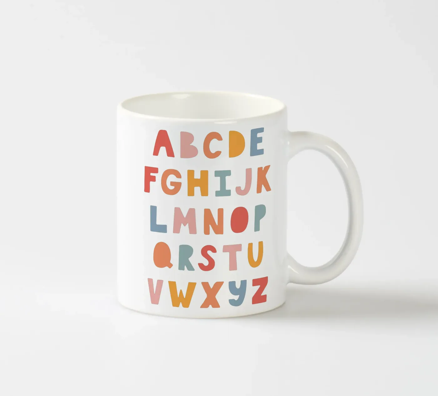 Solid Letters ceramic mug by Kartenliebe