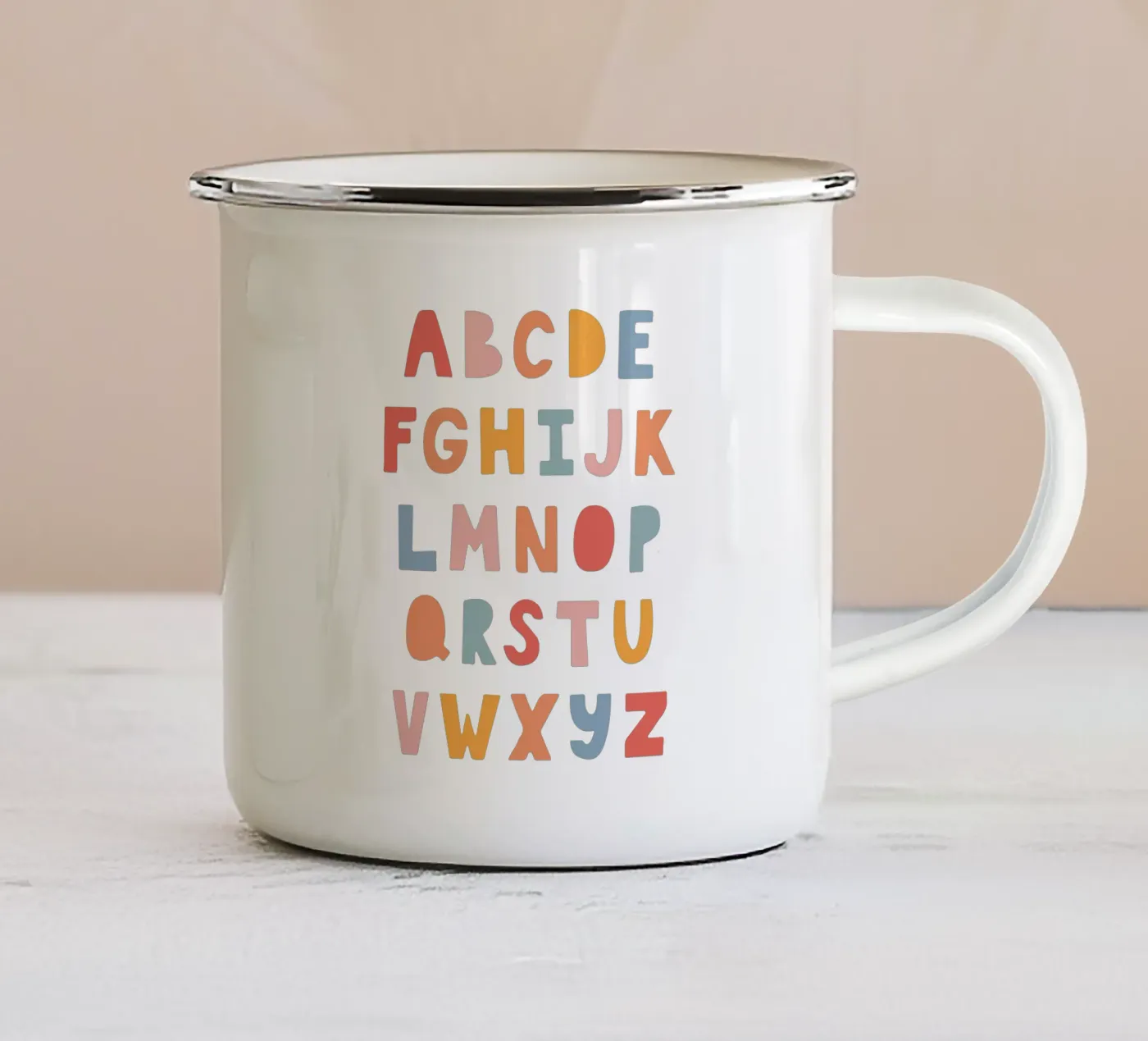 Solid Letters emaille mok van Kartenliebe