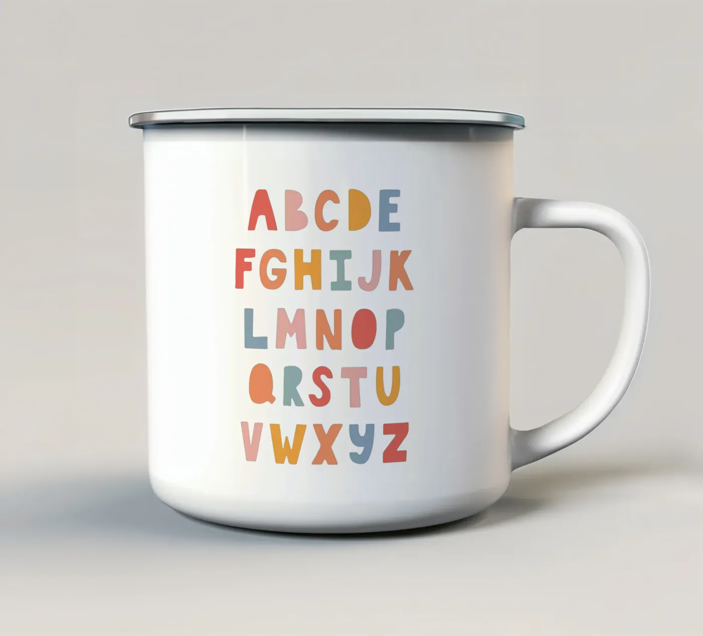 Solid Letters tazza in smalto da Kartenliebe