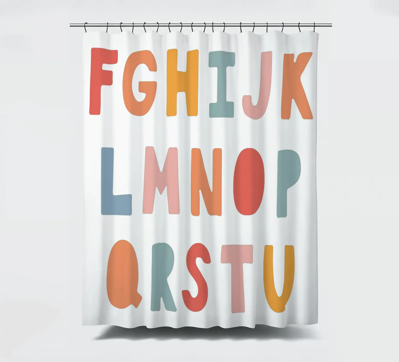 Solid Letters Duschvorhang von Kartenliebe