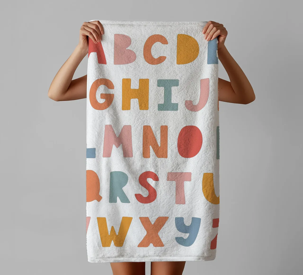 Solid Letters badhanddoek van Kartenliebe