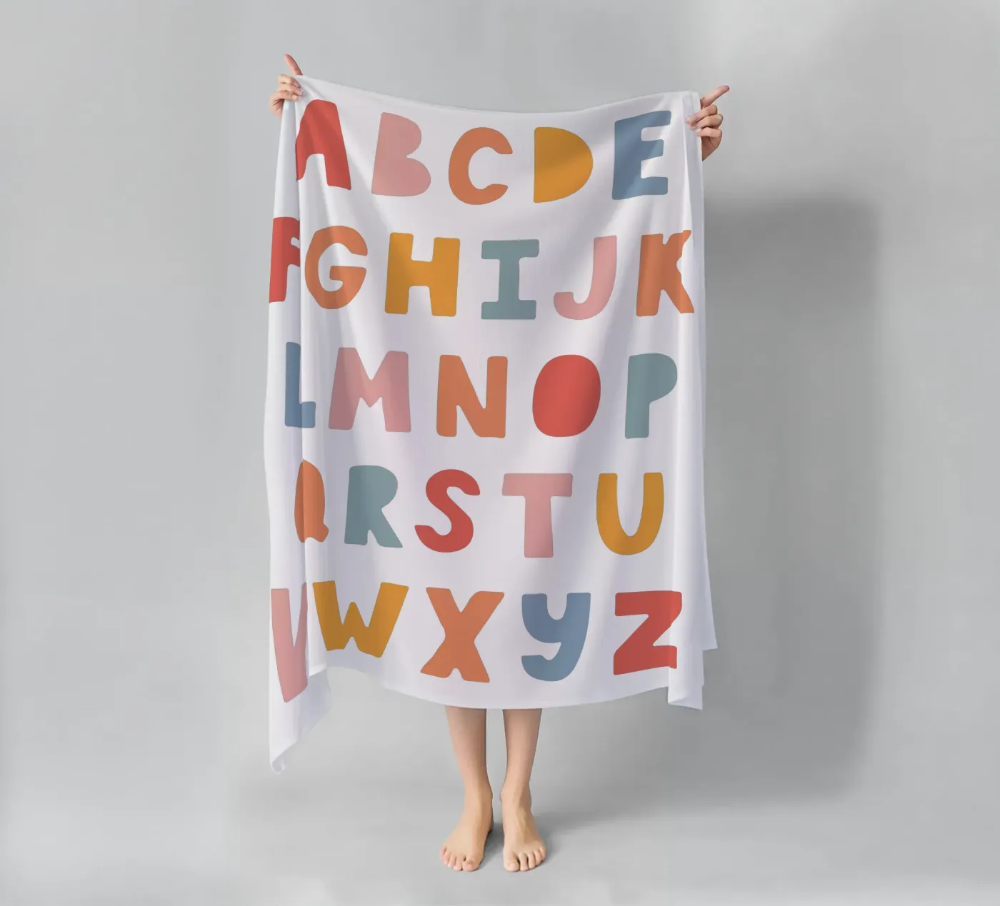 Solid Letters strandhanddoek van Kartenliebe