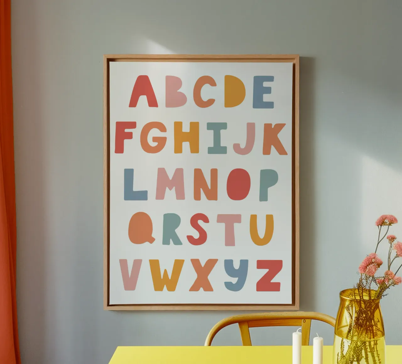 Solid Letters canvas met Baklijst van Kartenliebe