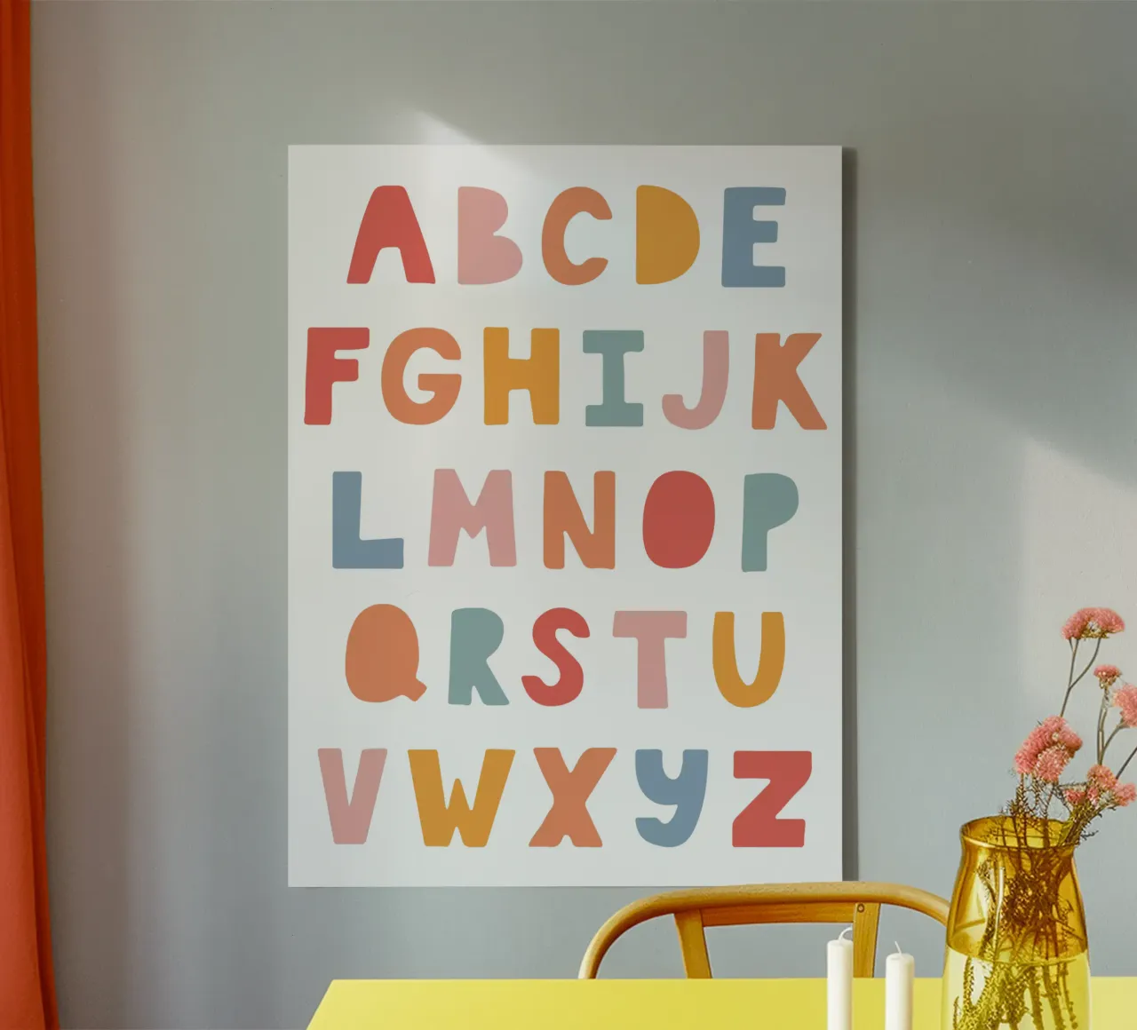 Solid Letters canvas met Baklijst van Kartenliebe