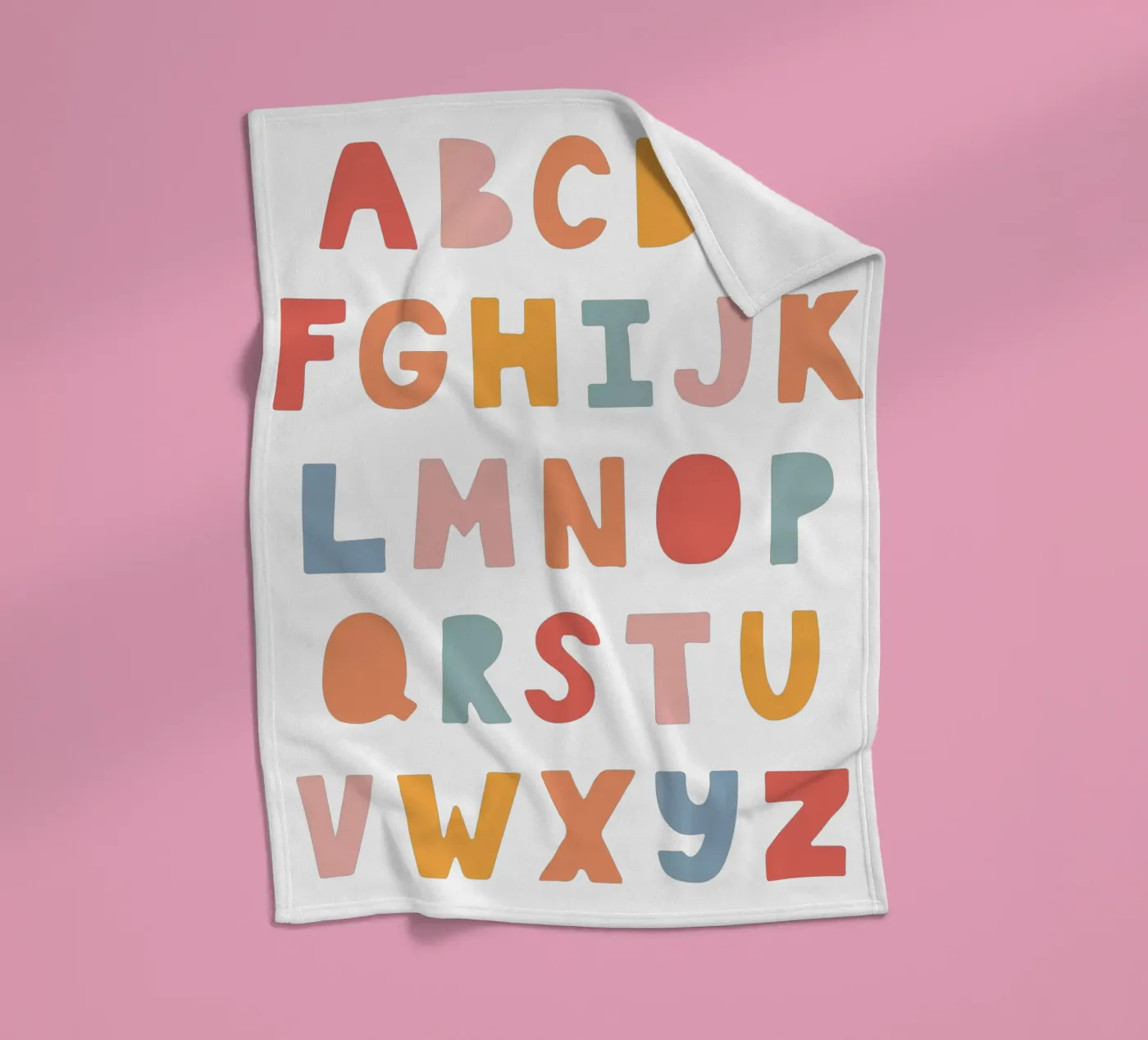 Solid Letters fleece blanket by Kartenliebe