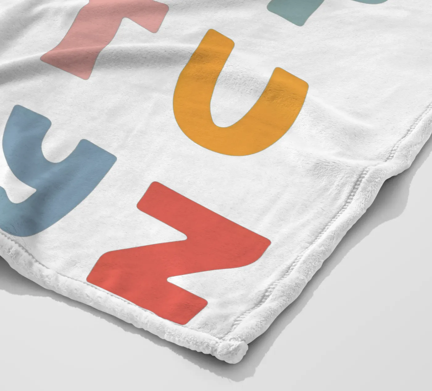Solid Letters fleece blanket by Kartenliebe
