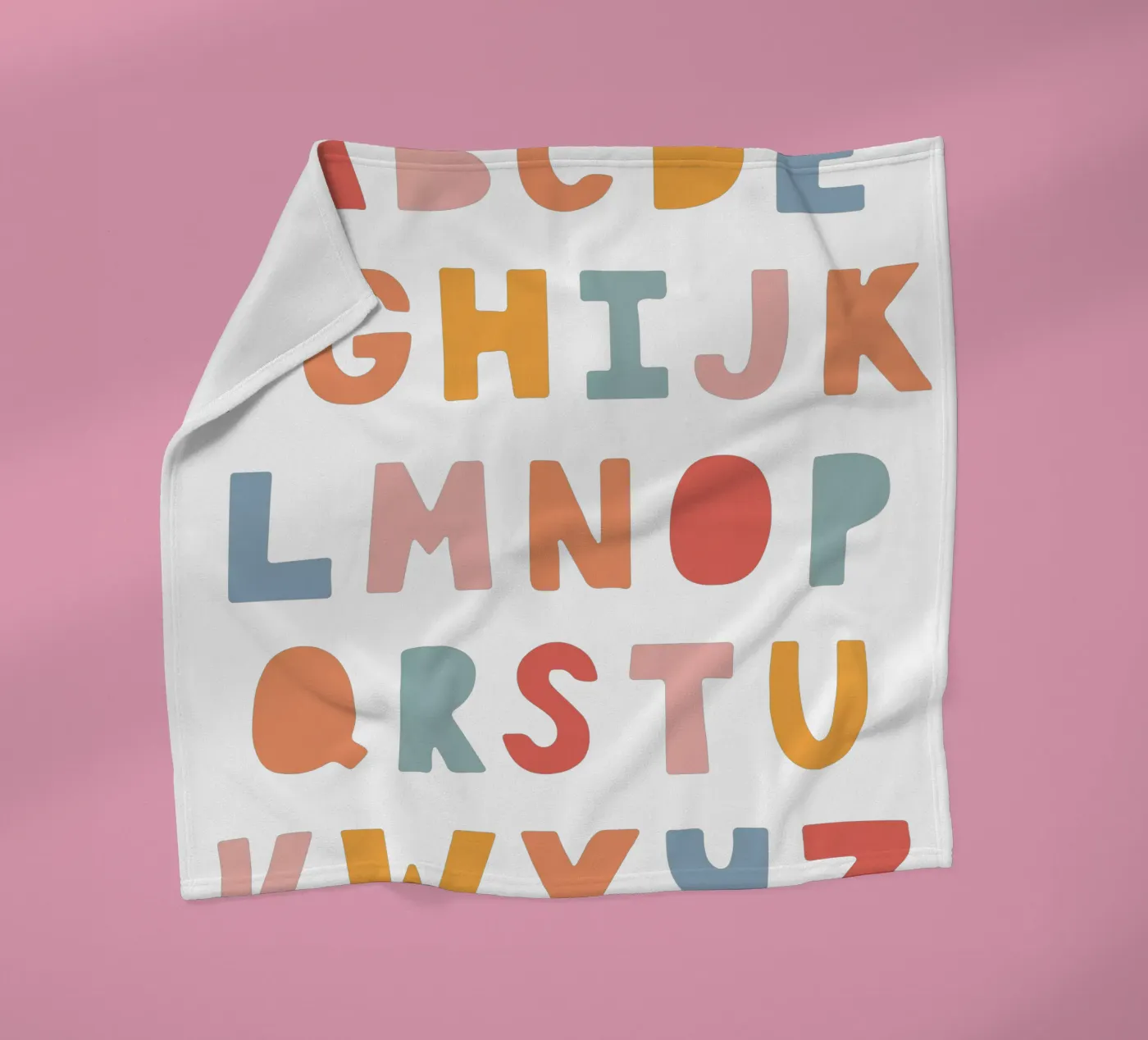 Solid Letters fleece blanket by Kartenliebe