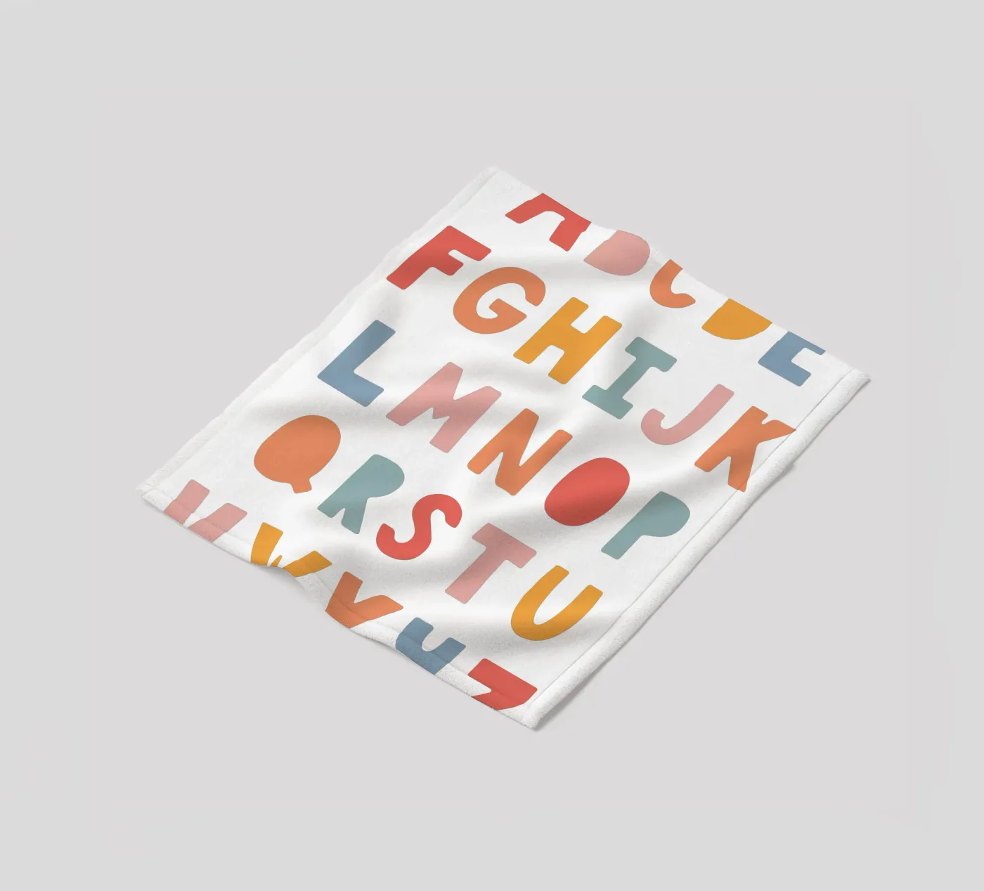 Solid Letters fleece blanket by Kartenliebe