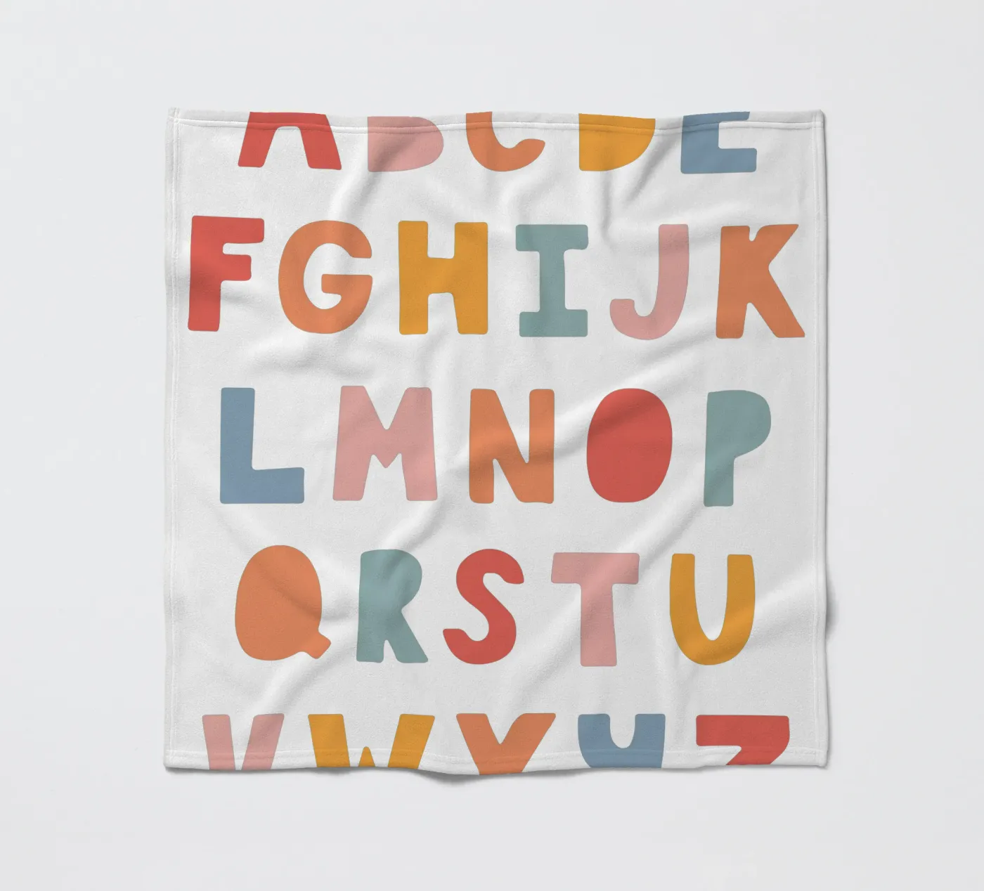 Solid Letters fleece blanket by Kartenliebe