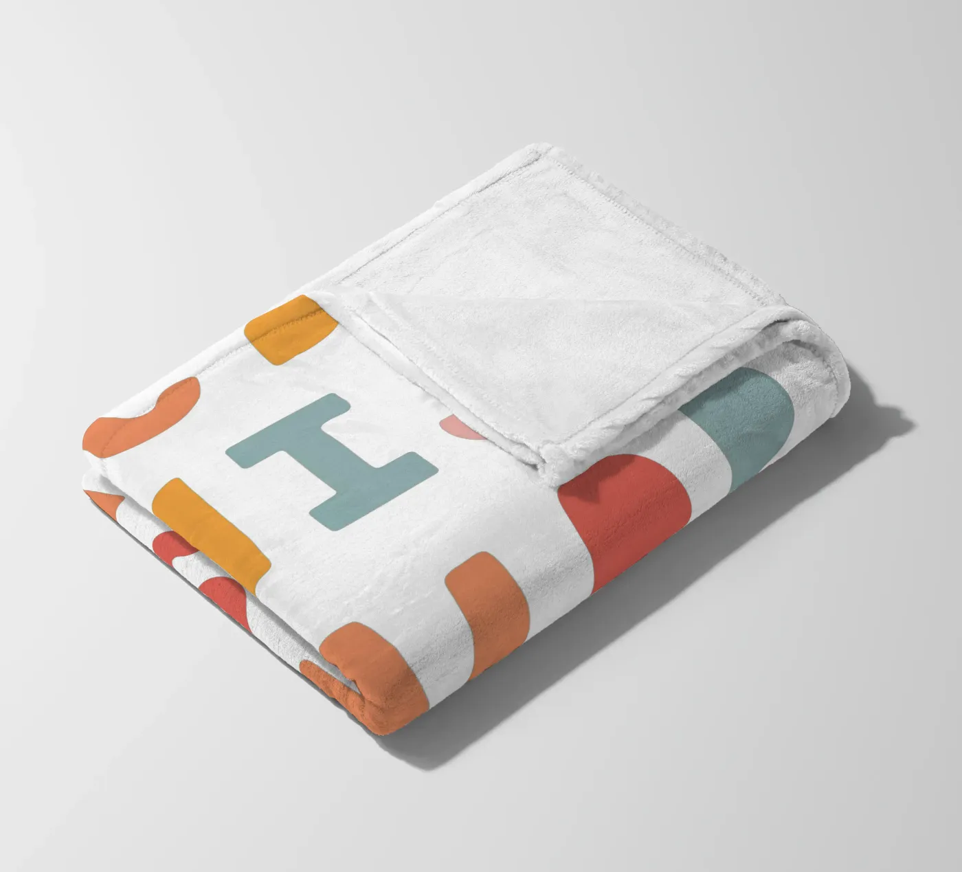 Solid Letters plaid polaire de Kartenliebe