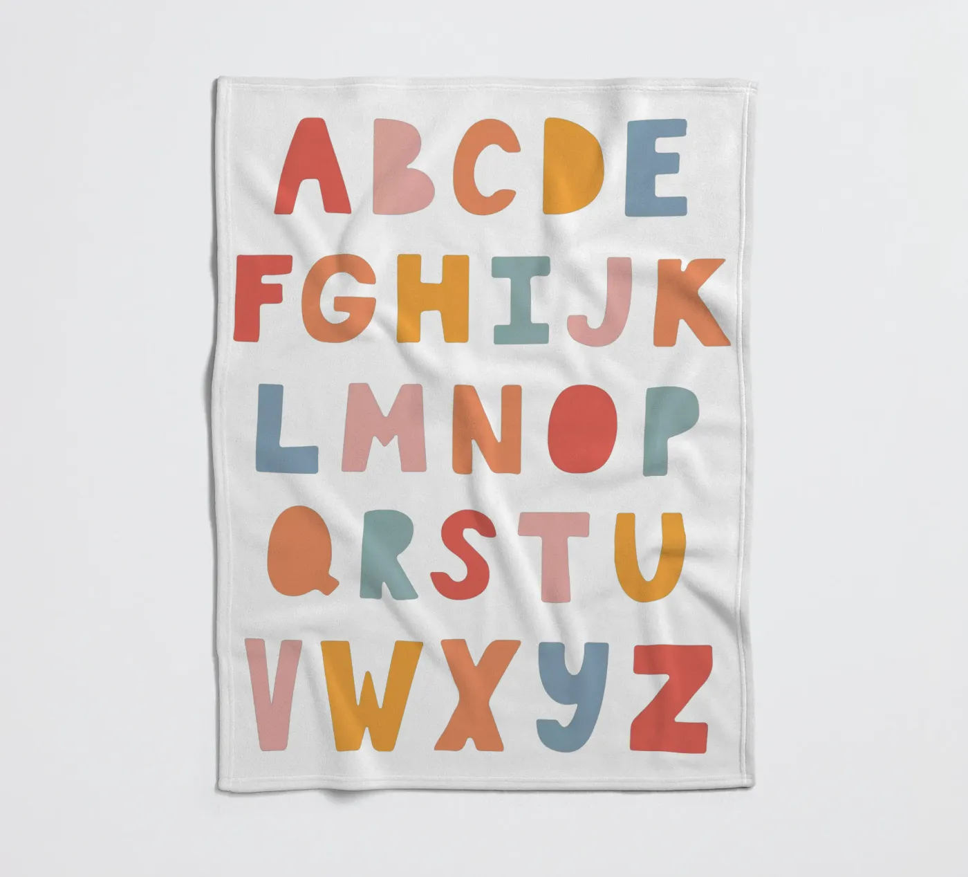 Solid Letters fleece blanket by Kartenliebe