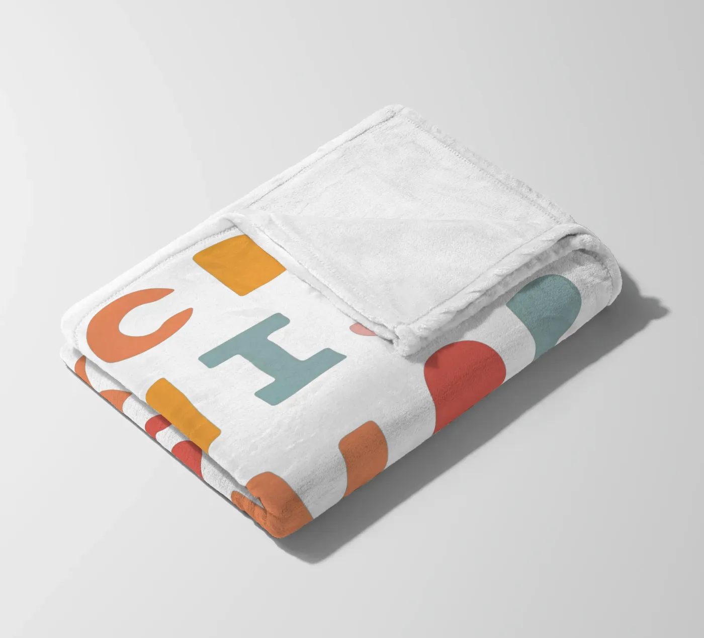 Solid Letters fleece blanket by Kartenliebe
