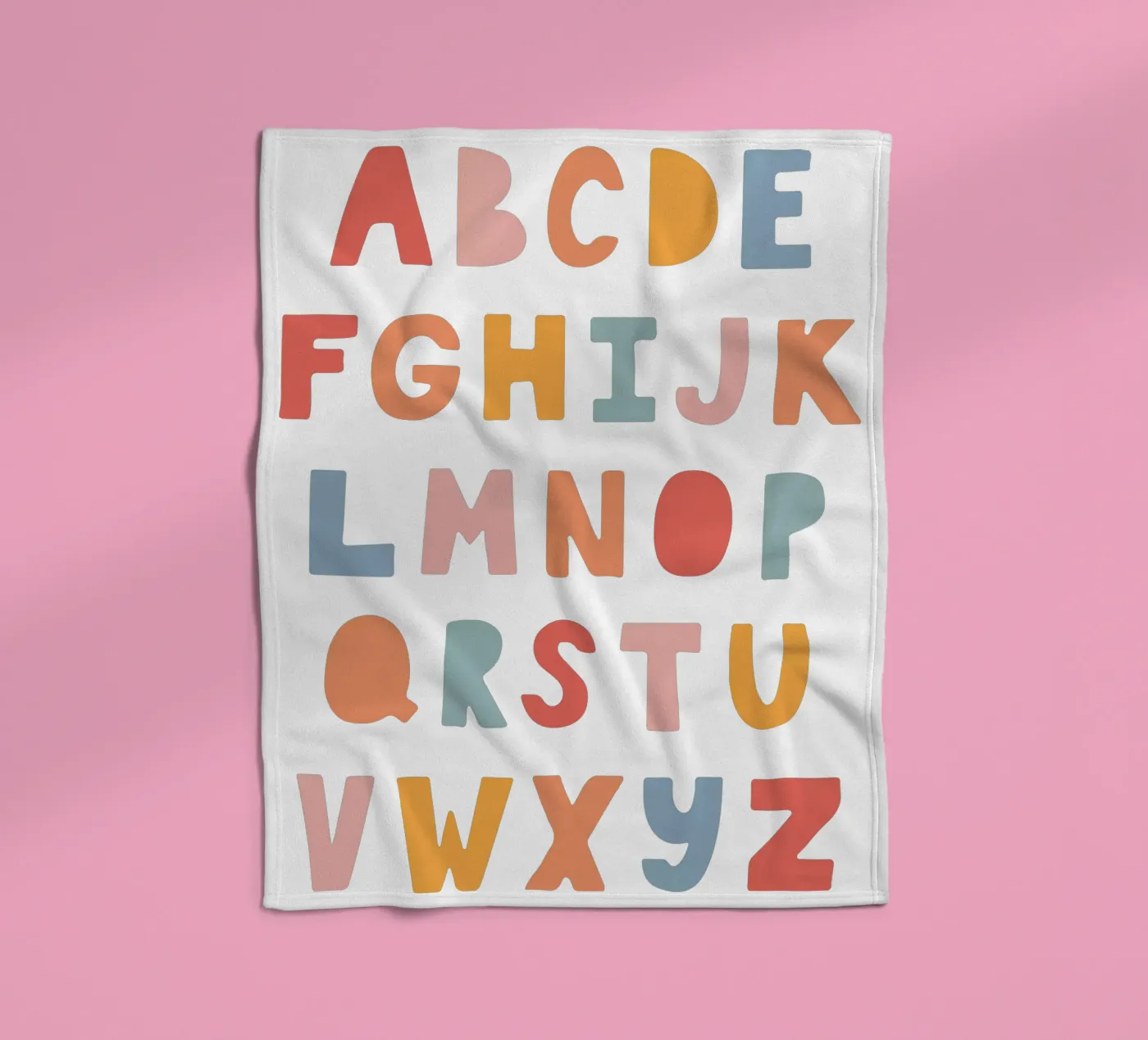 Solid Letters fleece blanket by Kartenliebe
