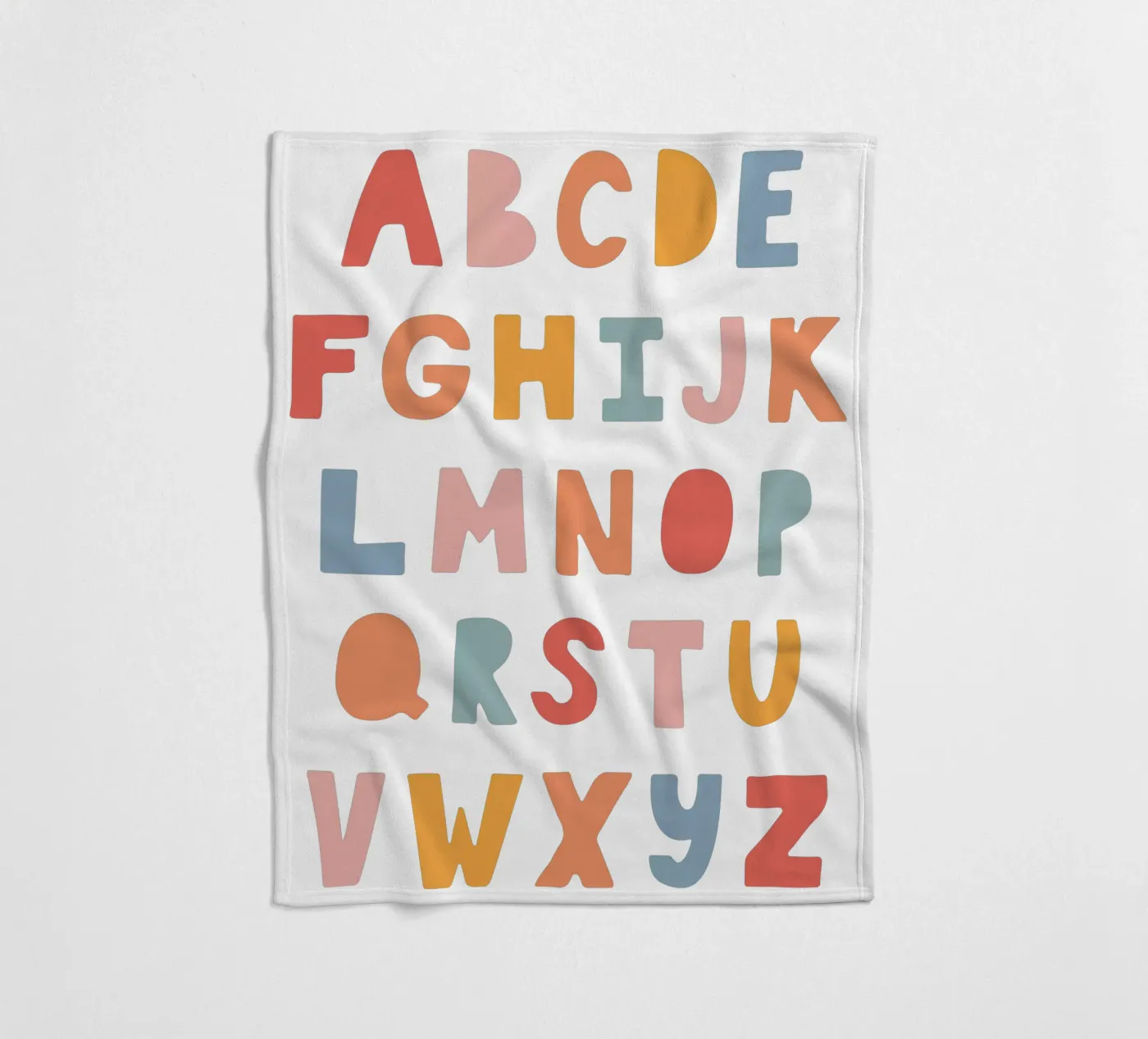 Solid Letters fleece blanket by Kartenliebe