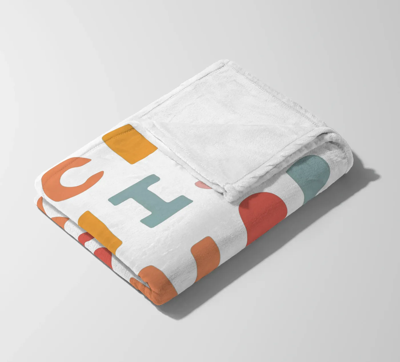 Solid Letters fleece blanket by Kartenliebe