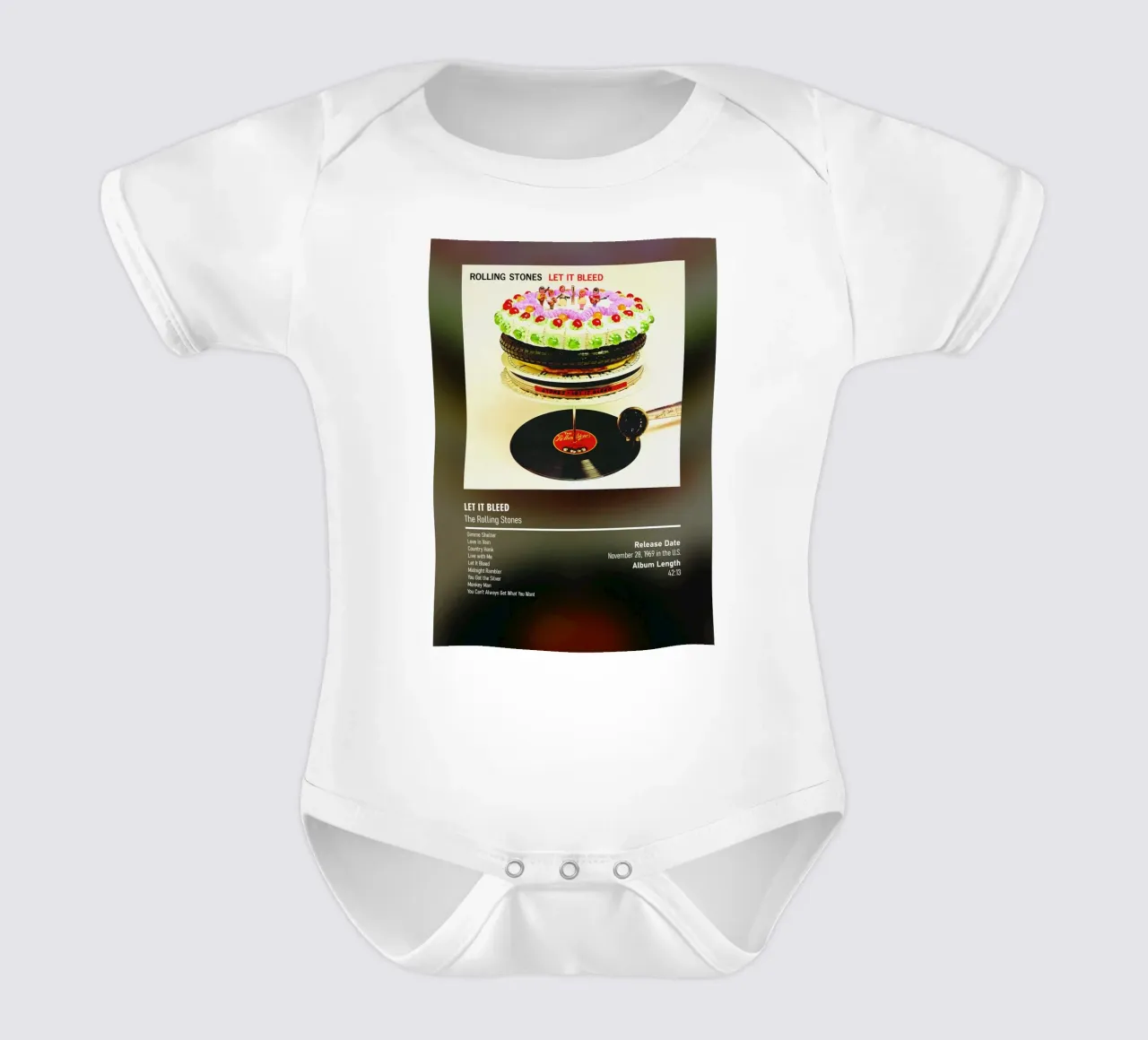 Let It Bleed (1969) by The Rolling Stones body neonato maniche corte da DGUnder