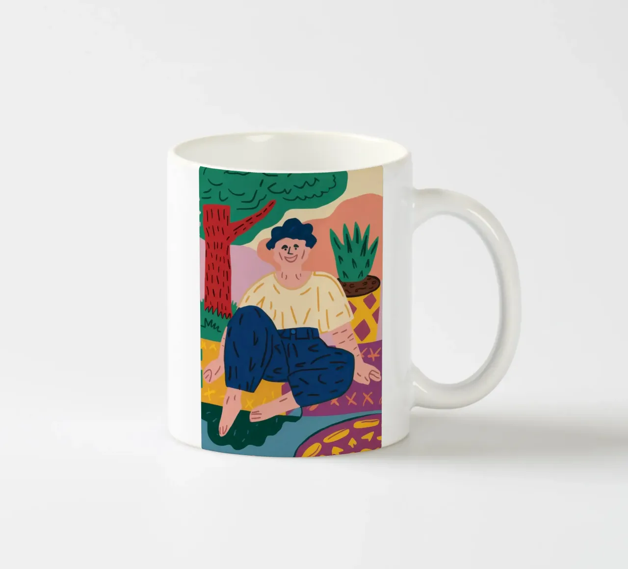 Urban Jungle Repose ceramic mug by Dream Gesso