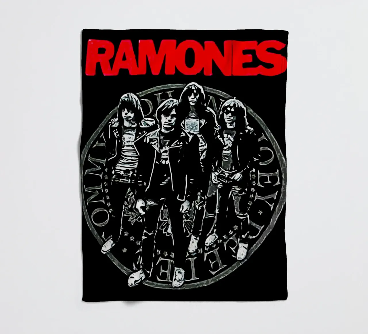 Ramones band music 3 Art fleece blanket by music soul