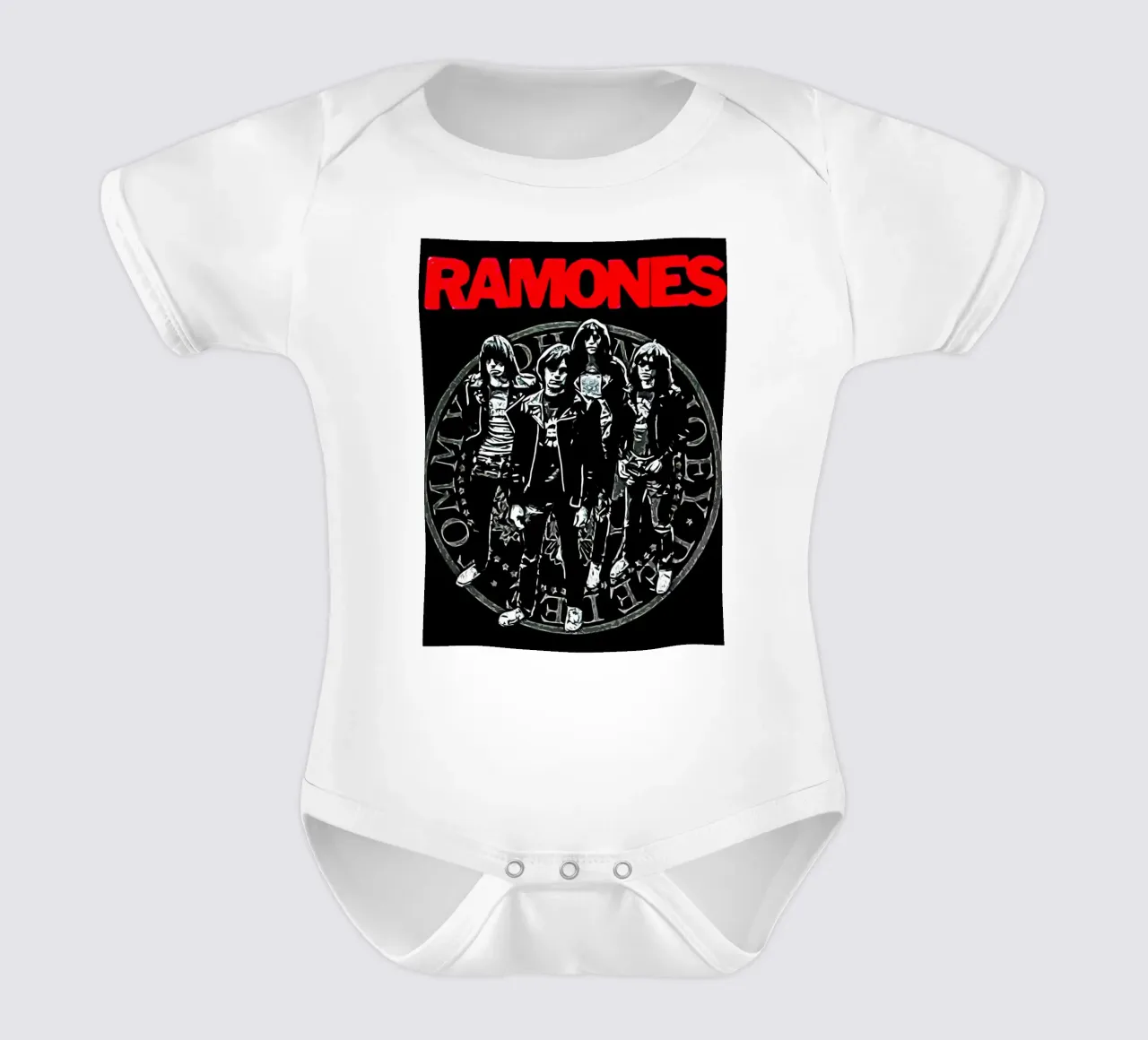 Ramones band music 3 Art short-sleeve baby romper by music soul
