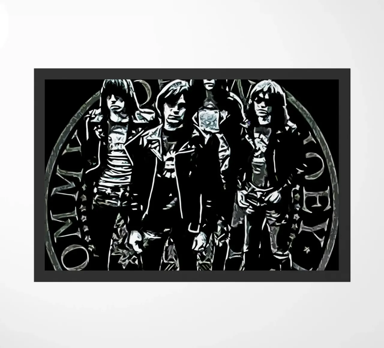Ramones band music 3 Art doormat by music soul