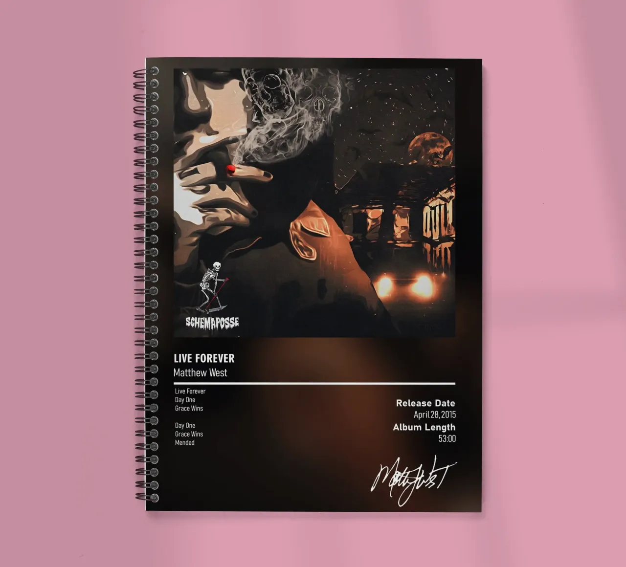 Live Forever (2015) by Matthew West spiral notebook by DGUnder