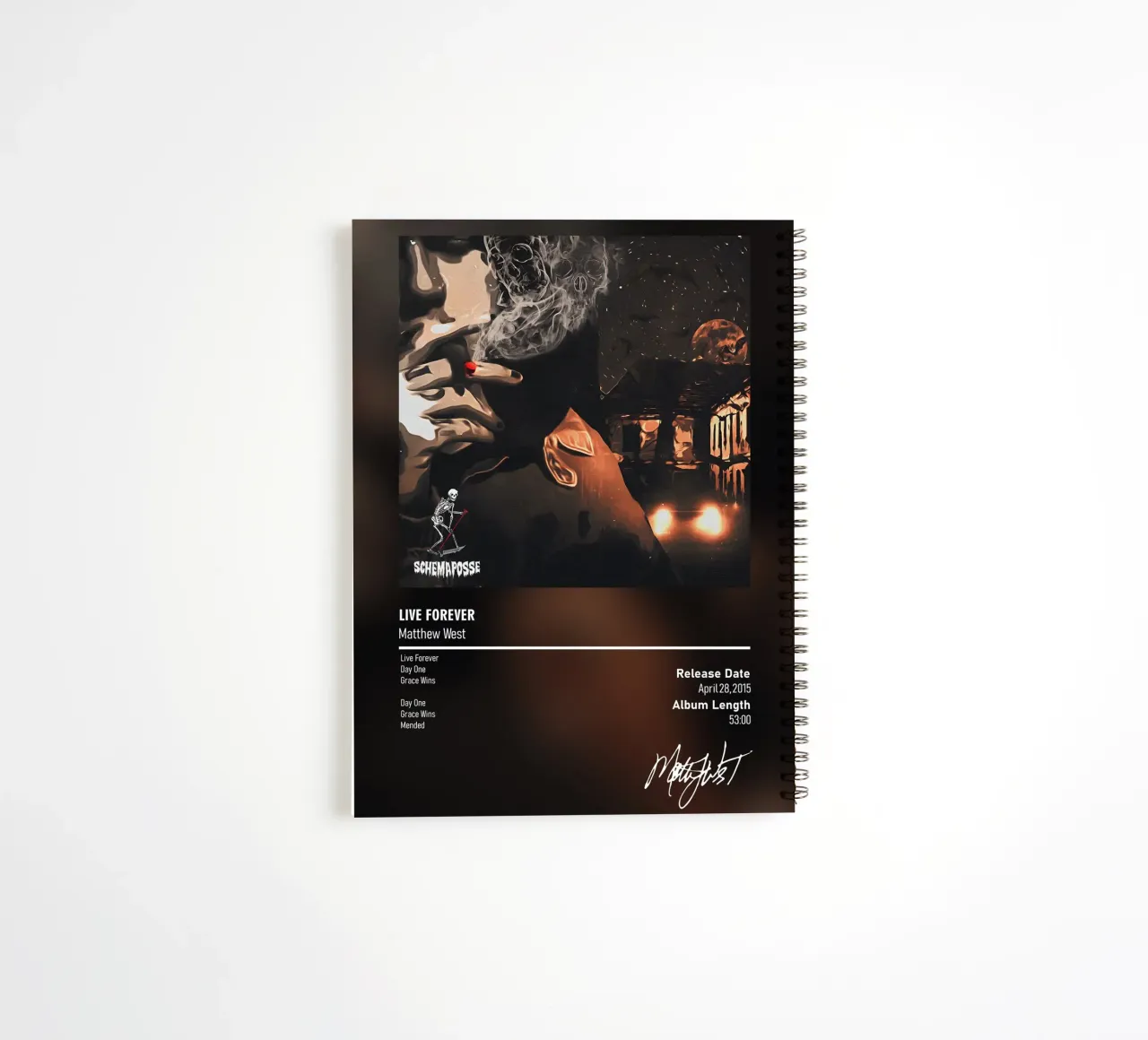 Live Forever (2015) by Matthew West spiral notebook by DGUnder