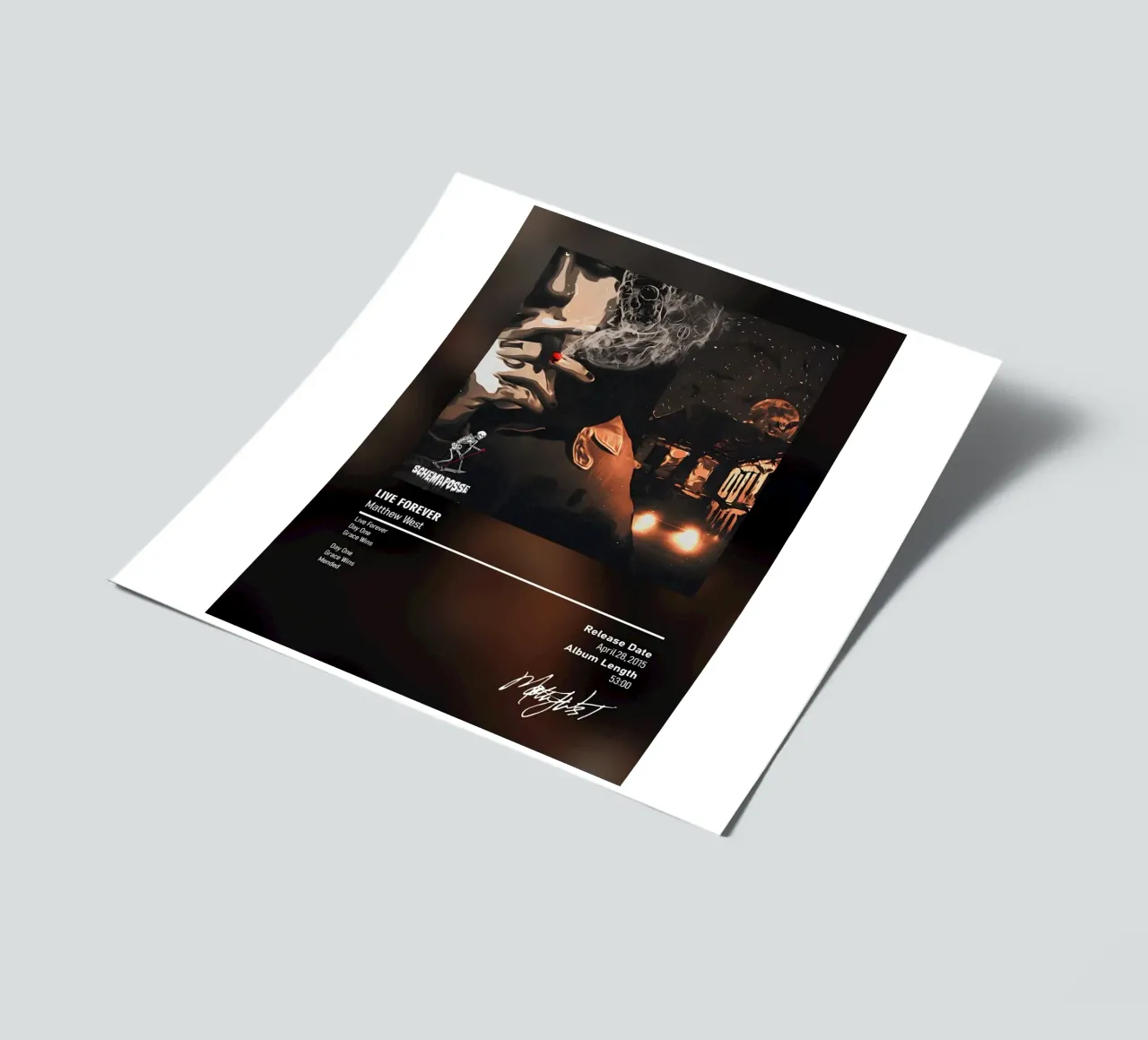 Live Forever (2015) by Matthew West foglio adesivo da DGUnder