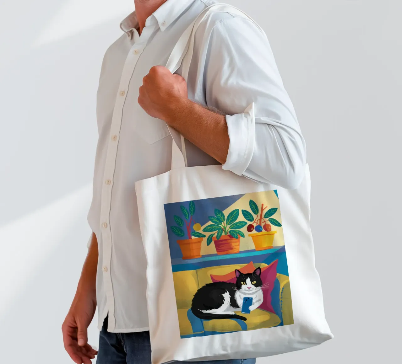 Divano Tuxedo Slumber borsa in juta da Dream Gesso