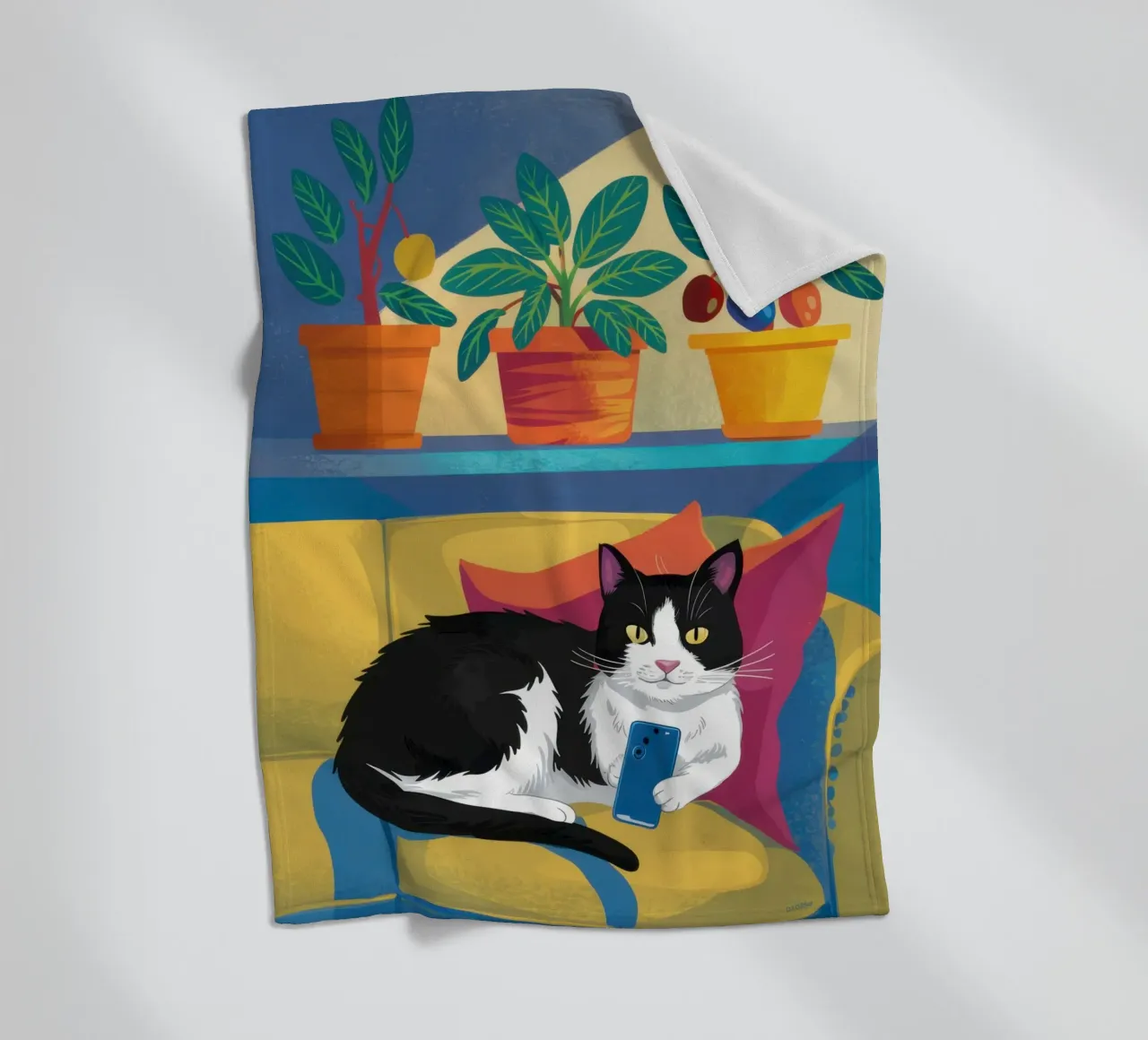 Divano Tuxedo Slumber coperta in pile da Dream Gesso