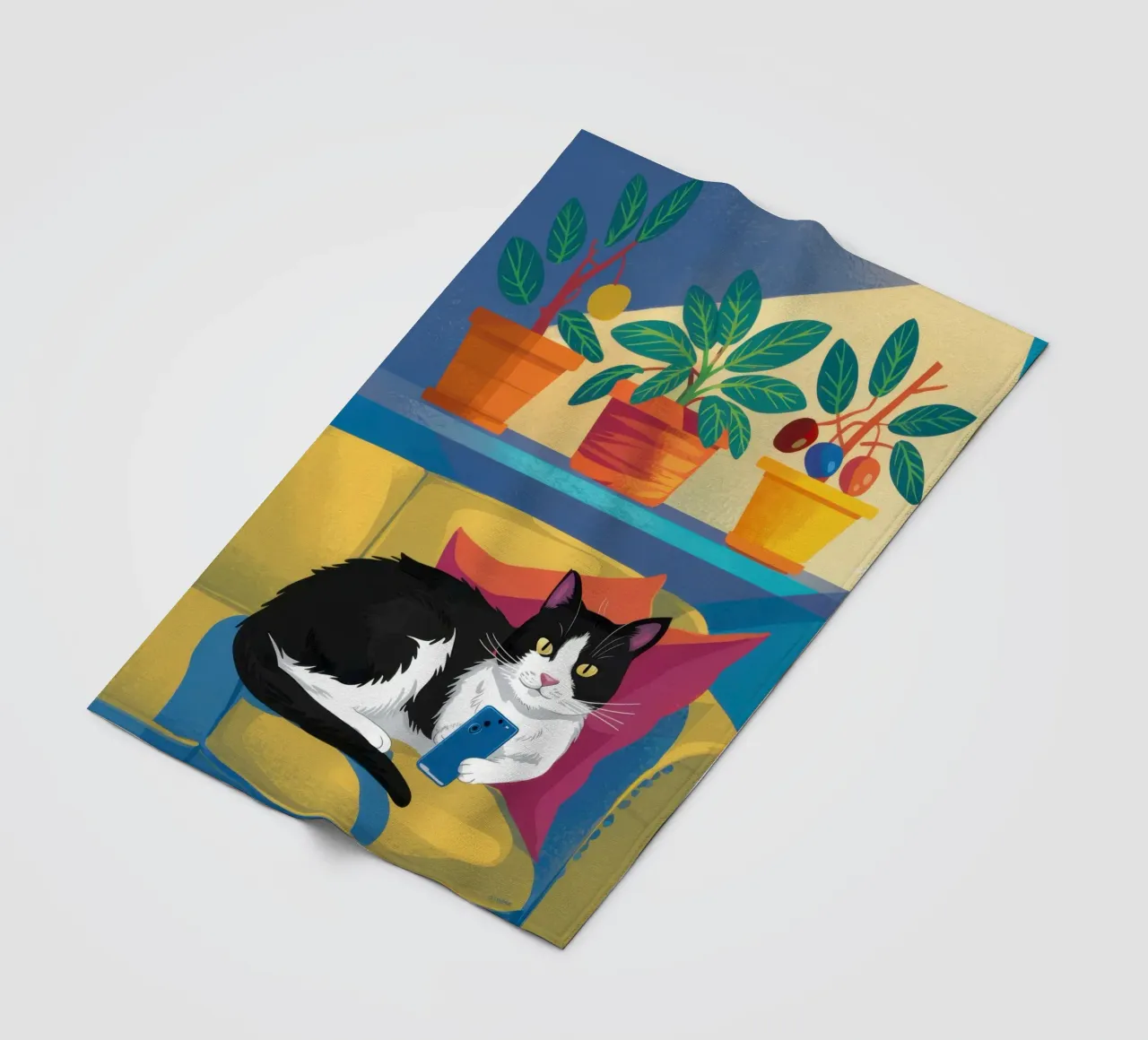 Divano Tuxedo Slumber coperta in pile da Dream Gesso