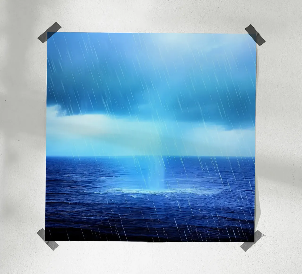 Sussurri dell'oceano poster con telaio in legno da PhotoVibe Decor