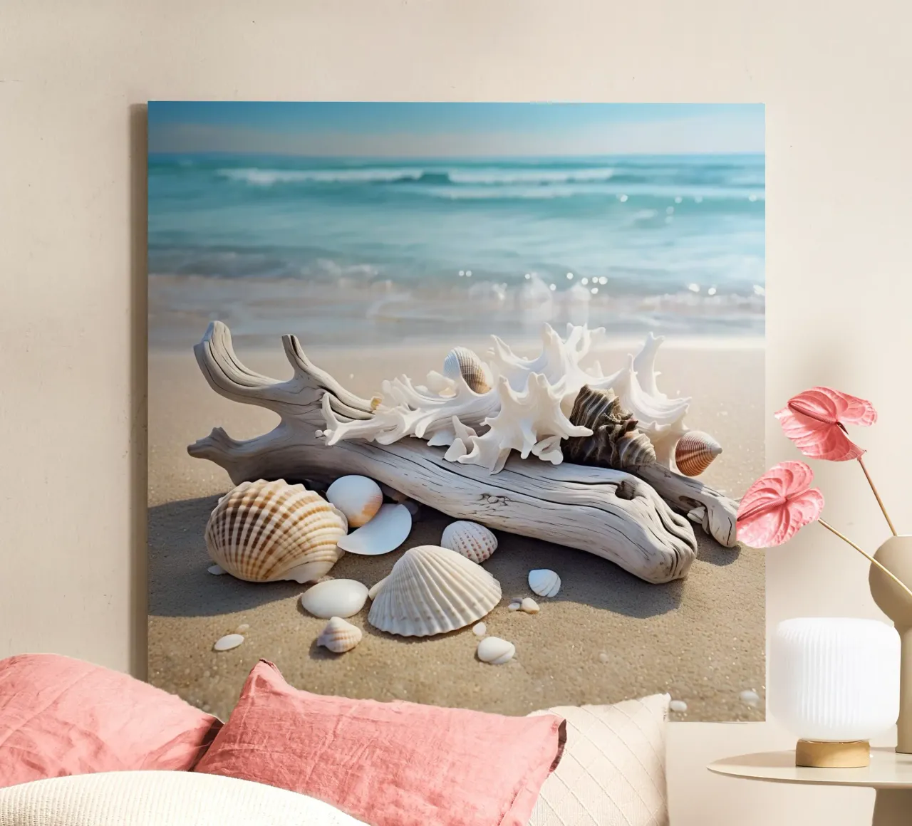 Whispers of the Ocean canvas with Floater frame by PhotoVibe Decor