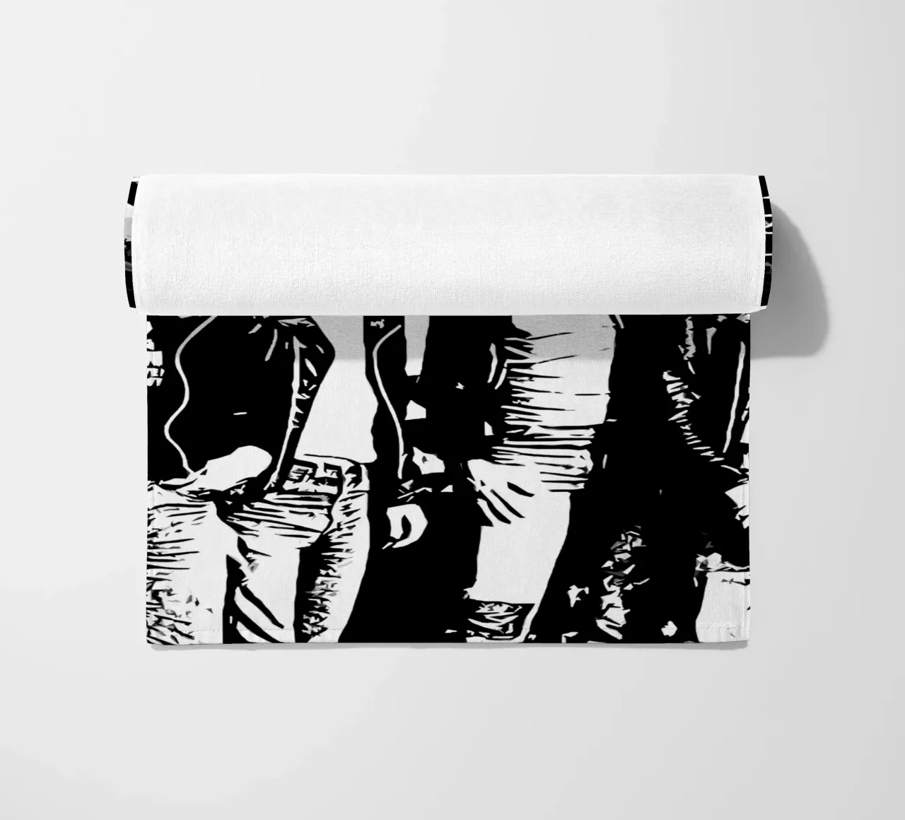 Ramones band music 6 Art beach towel by music soul