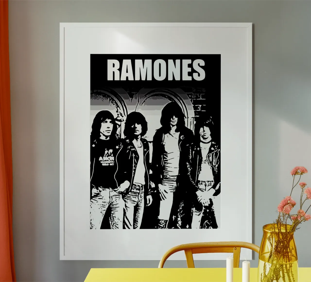 Ramones band music 6 Art poster by music soul