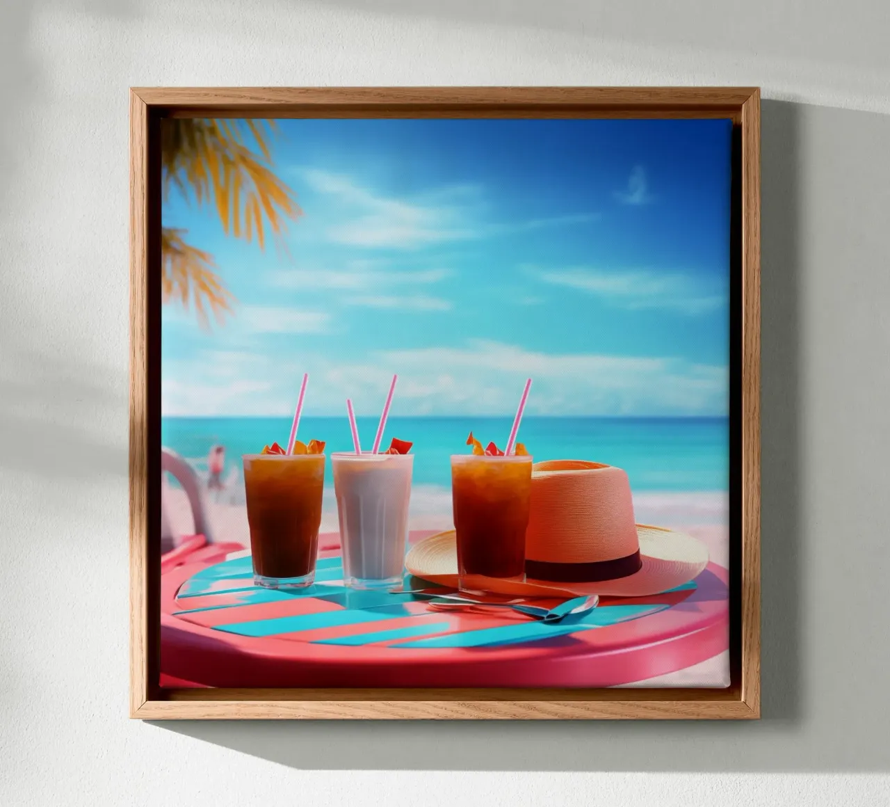 Whispers of the Ocean canvas with Floater frame by PhotoVibe Decor