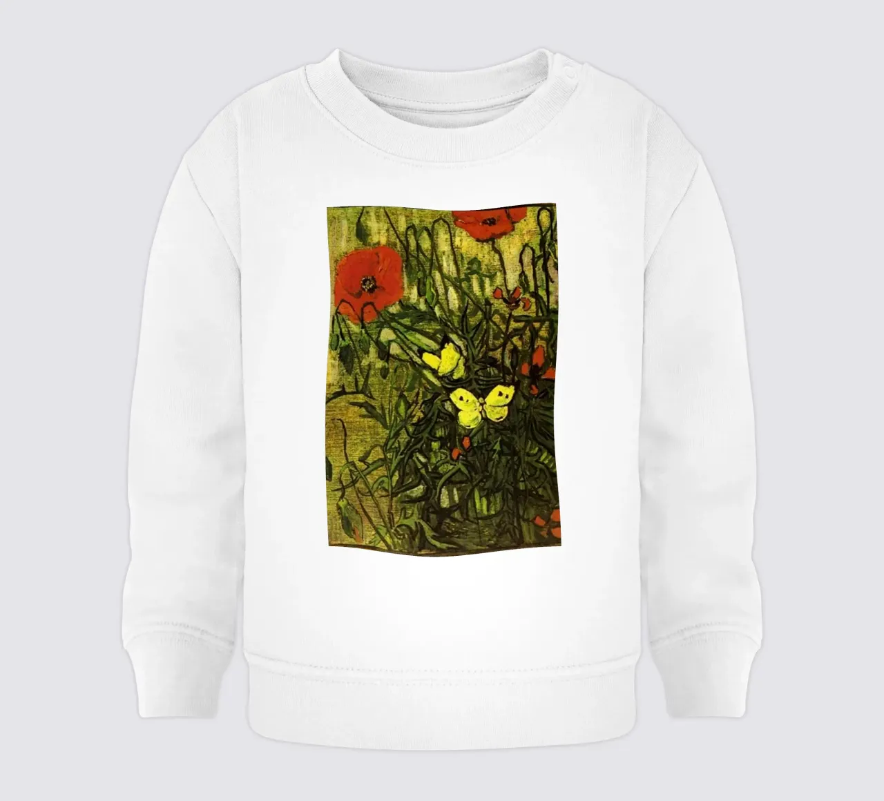 papaveri fiori di campo felpa neonato da cloud shop