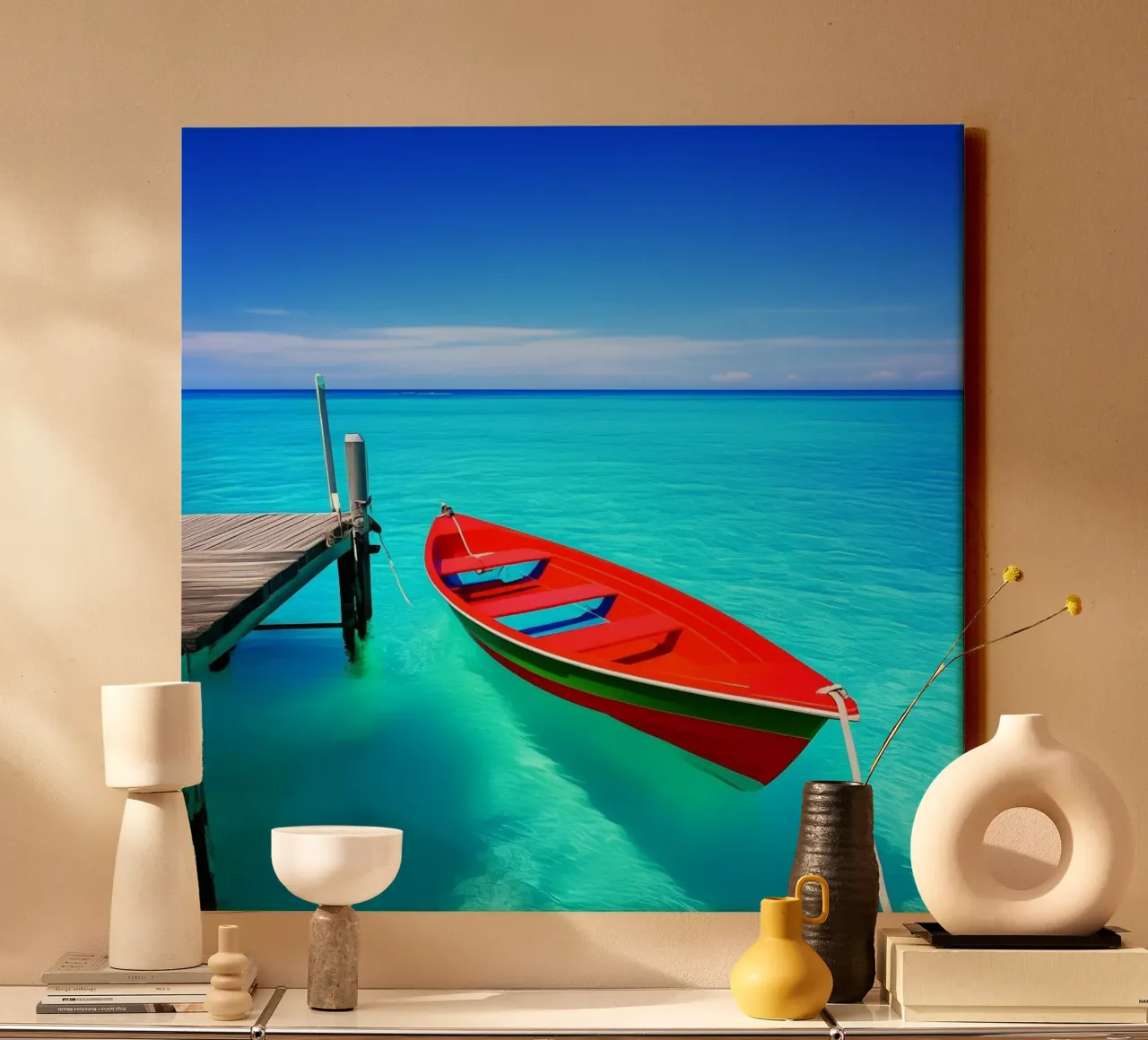Whispers of the Ocean canvas with Floater frame by PhotoVibe Decor