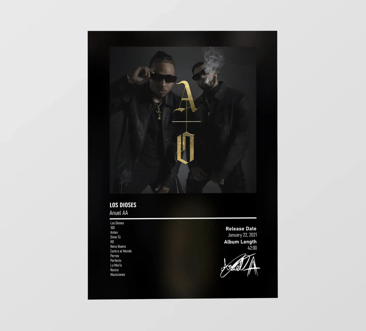 Los Dioses (2021) by Anuel AA & Ozuna telo in pvc da DGUnder