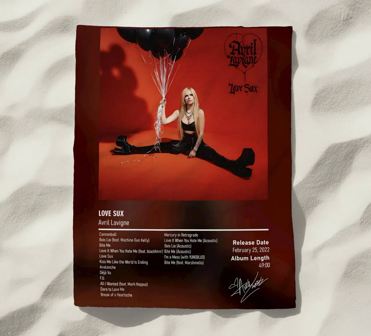 Love Sux (2022) by Avril Lavigne telo mare da DGUnder