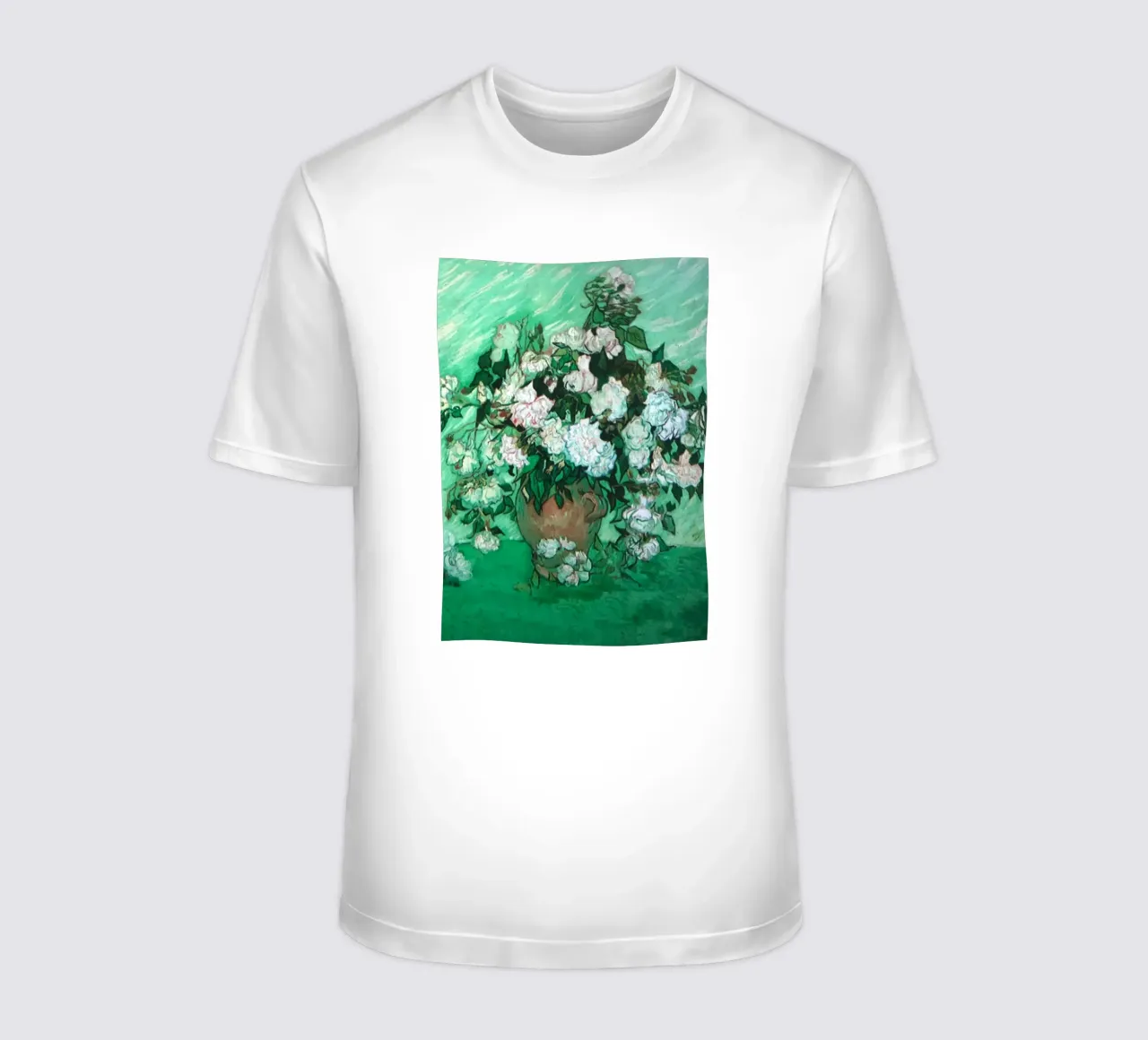 vaso di fiori rose bianche t-shirt da cloud shop