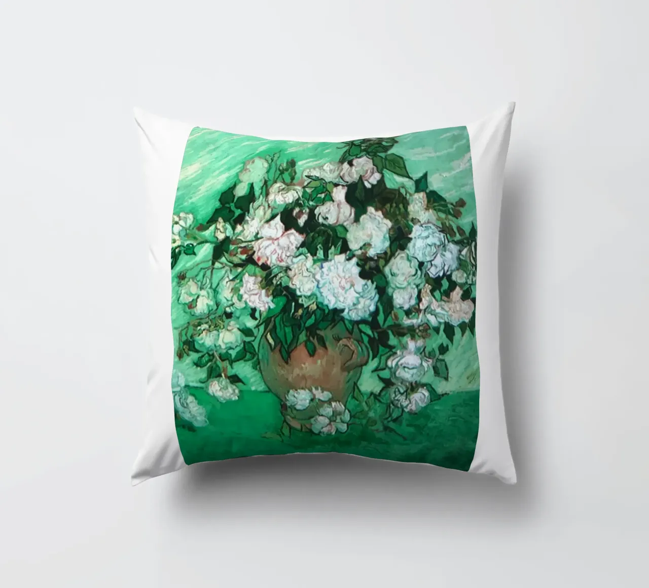 vaso di fiori rose bianche cuscino da cloud shop