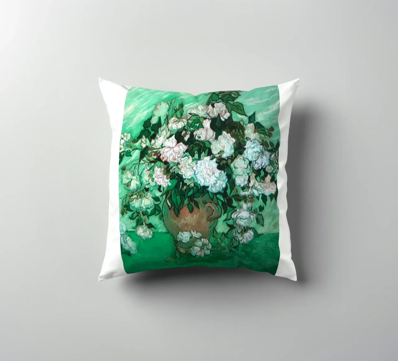 vaso di fiori rose bianche cuscino da cloud shop