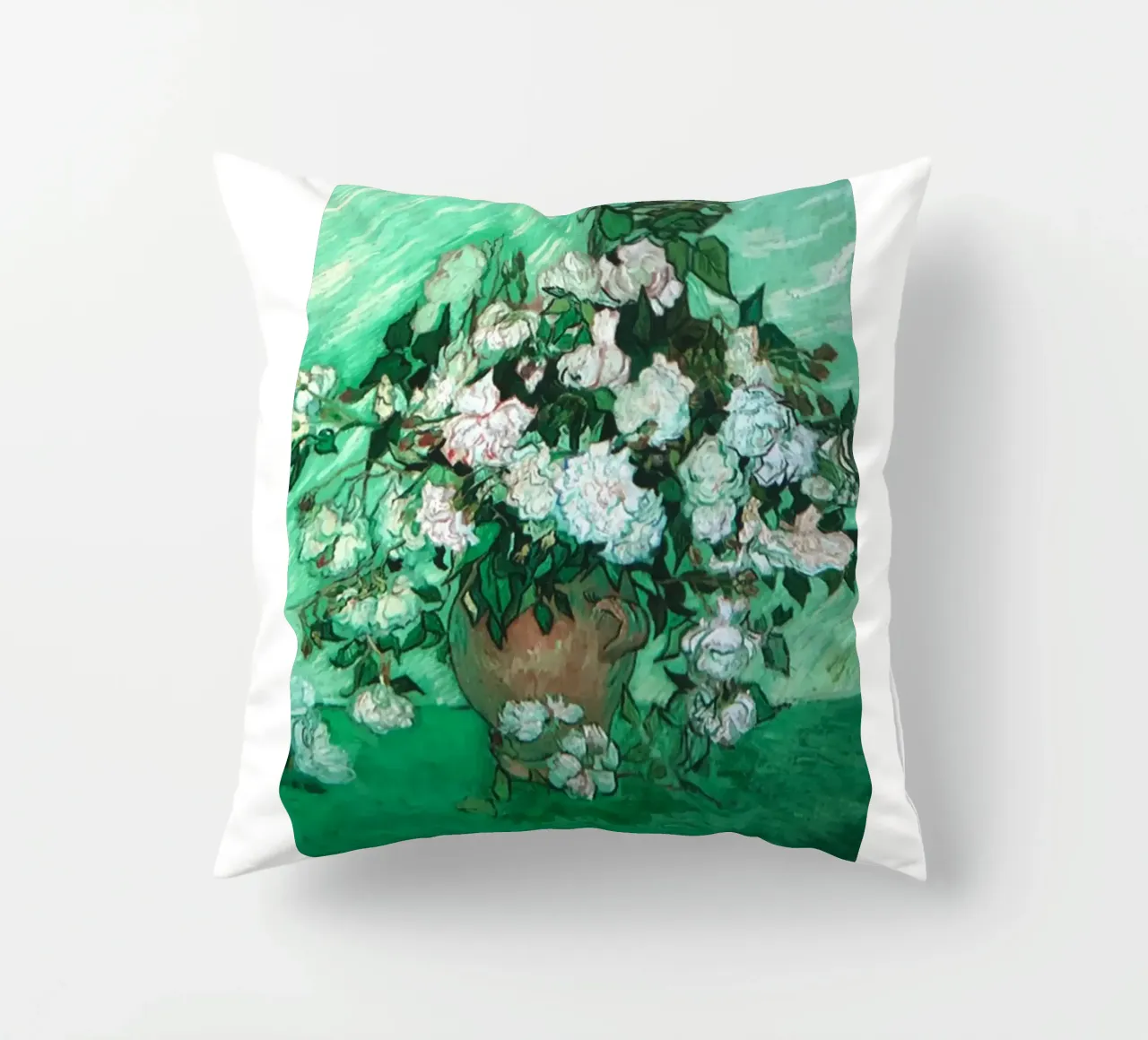 vaso di fiori rose bianche cuscino da cloud shop