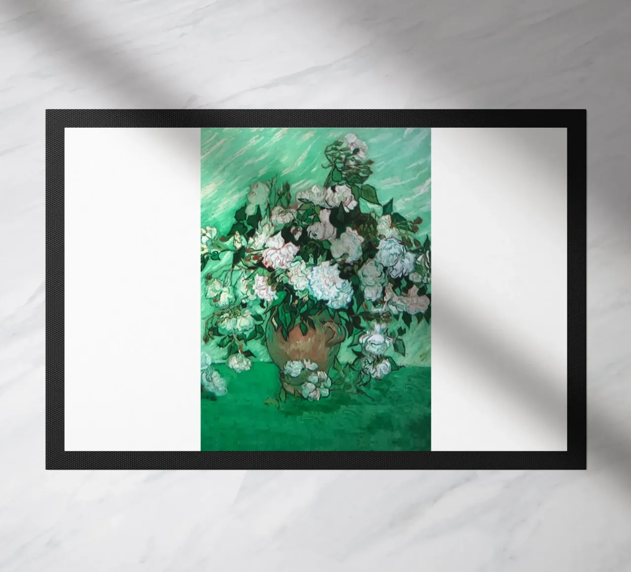 vaso di fiori rose bianche zerbino da cloud shop