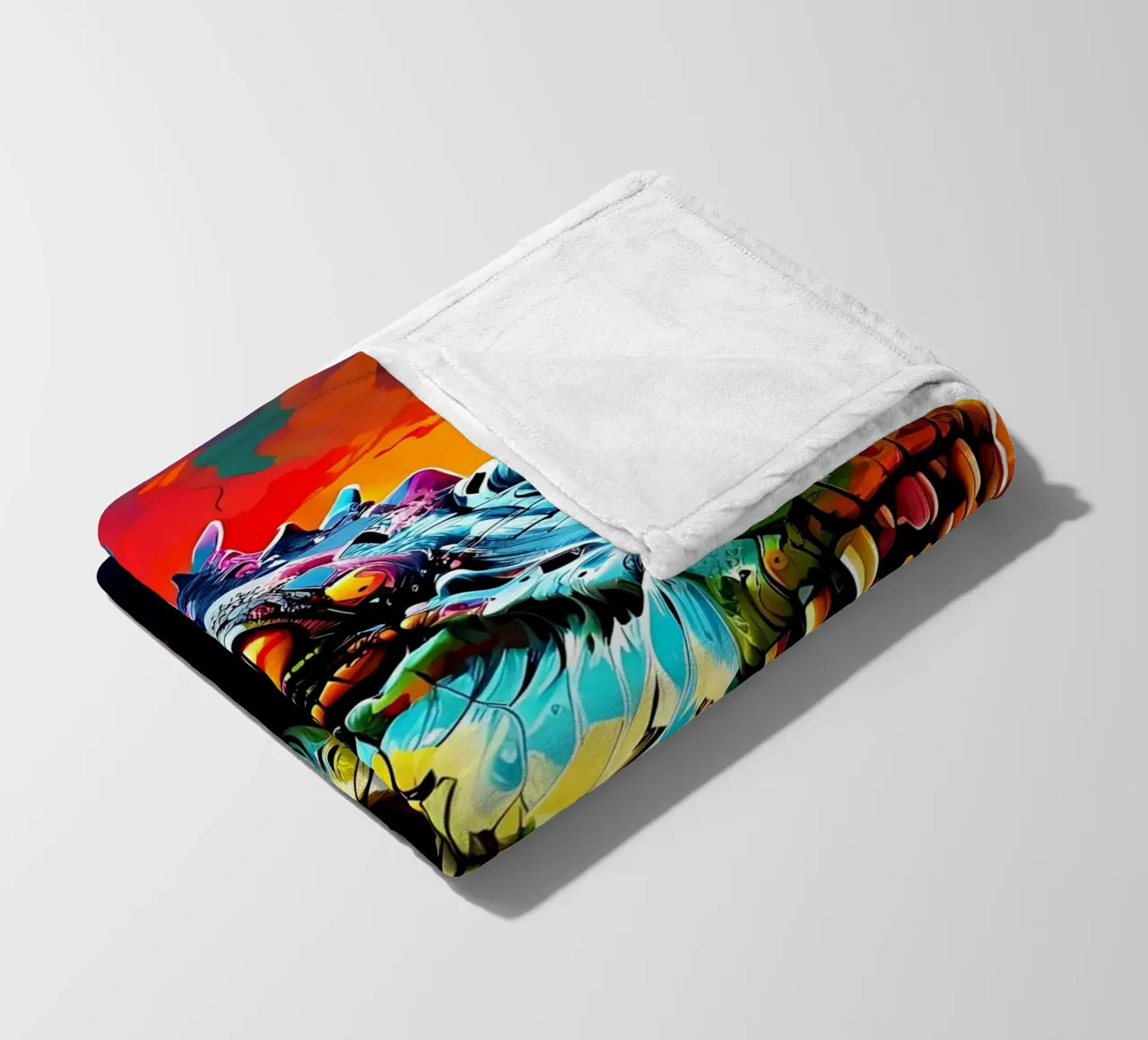 Stile_coccodrillo_J_1 coperta in pile da Tierisch bunt by LK