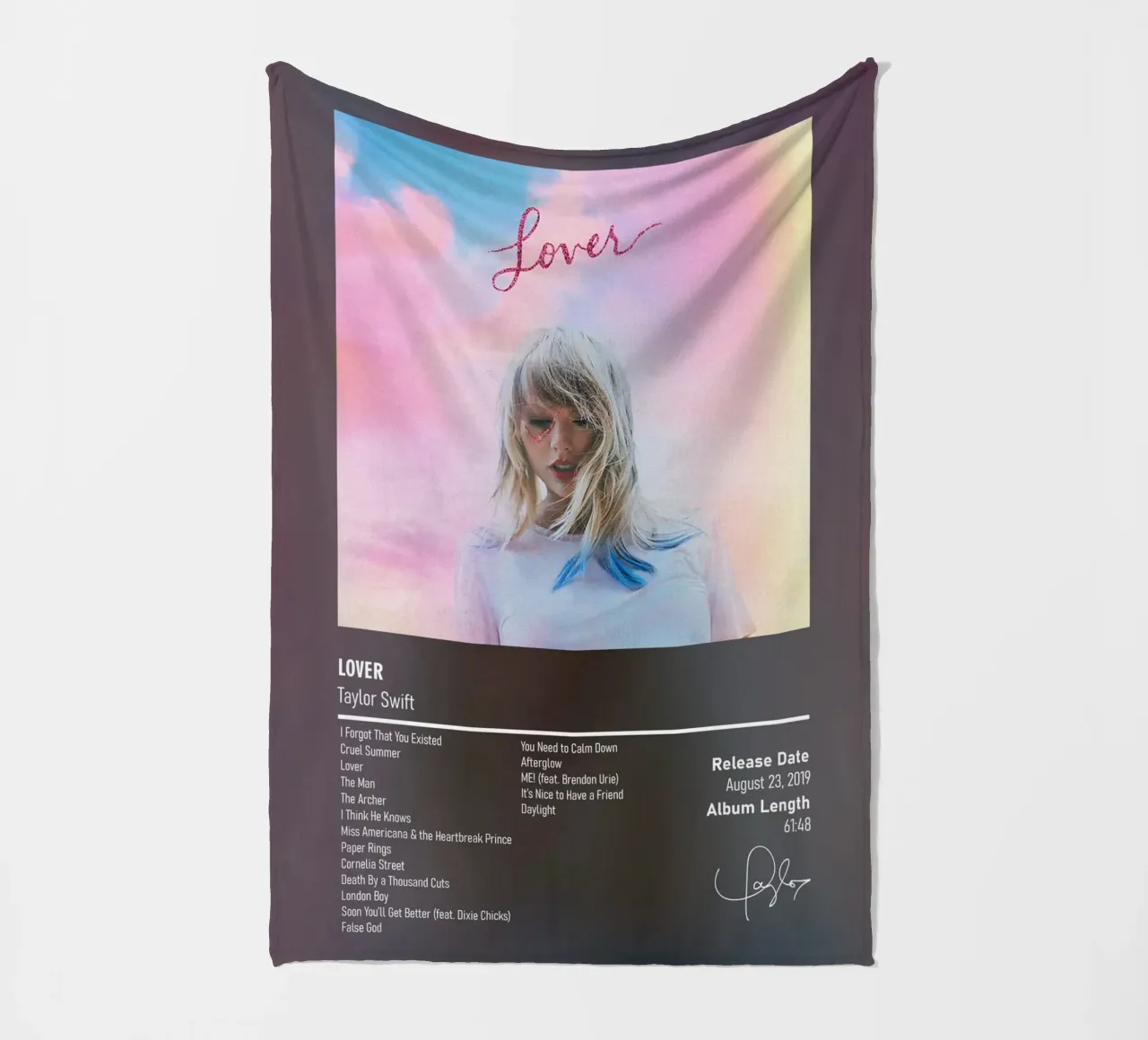 Lover (2019) by Taylor Swift coperta in pile da DGUnder