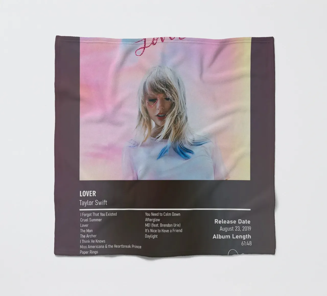 Lover (2019) by Taylor Swift coperta in pile da DGUnder