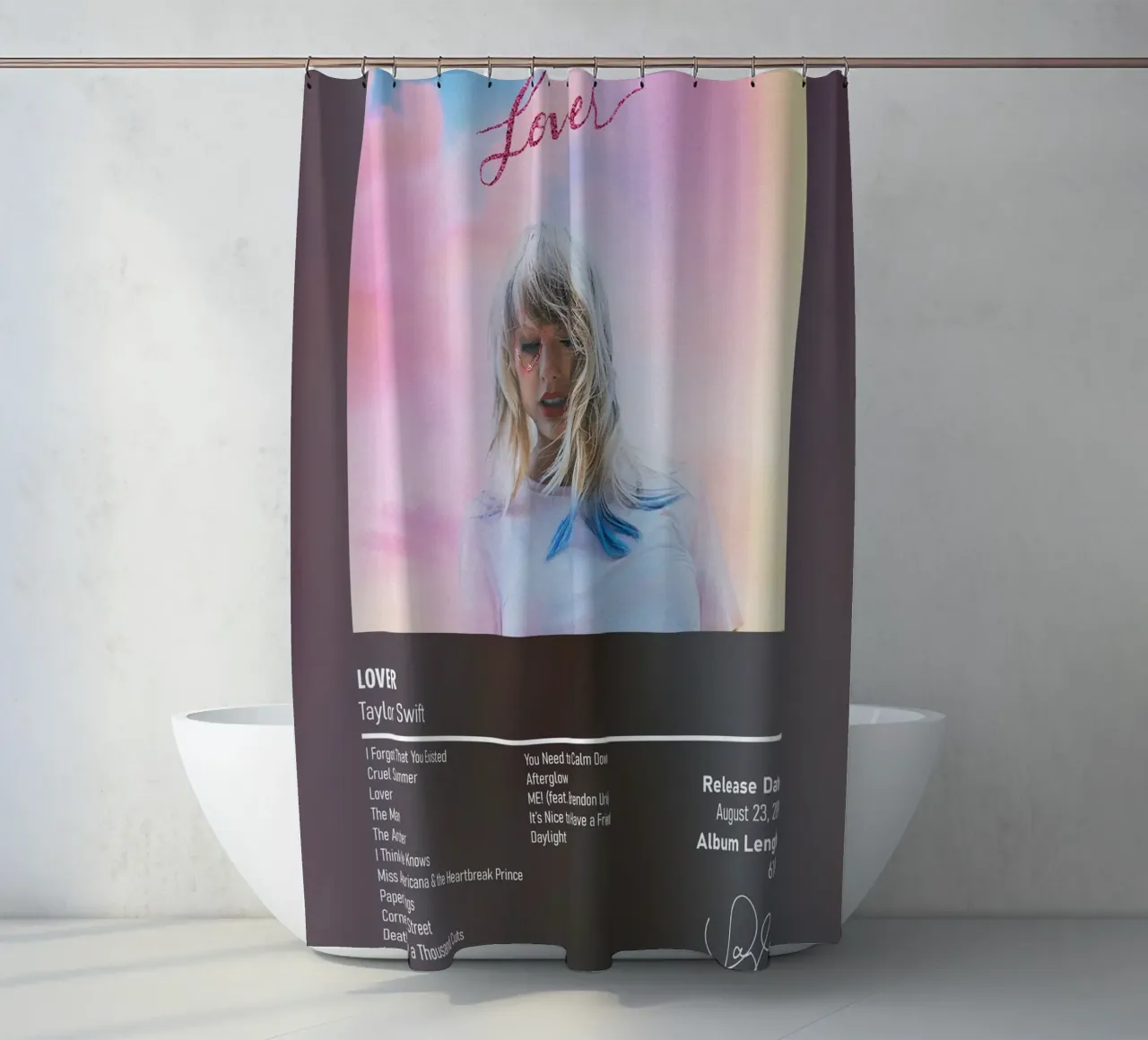 Lover (2019) by Taylor Swift tenda da doccia da DGUnder