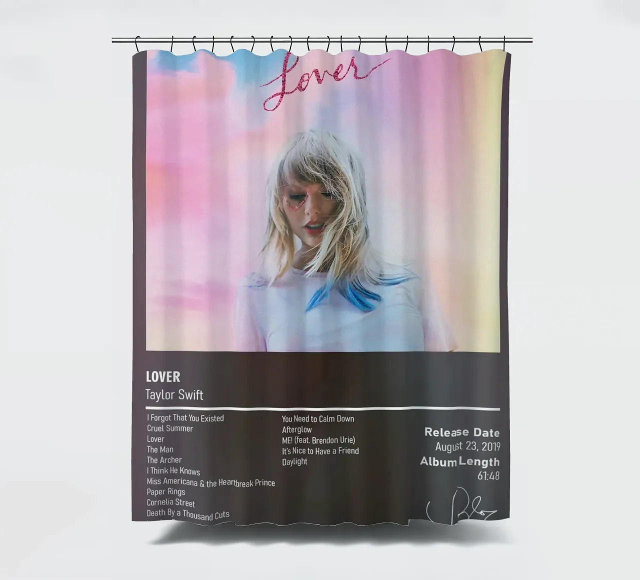 Lover (2019) by Taylor Swift tenda da doccia da DGUnder