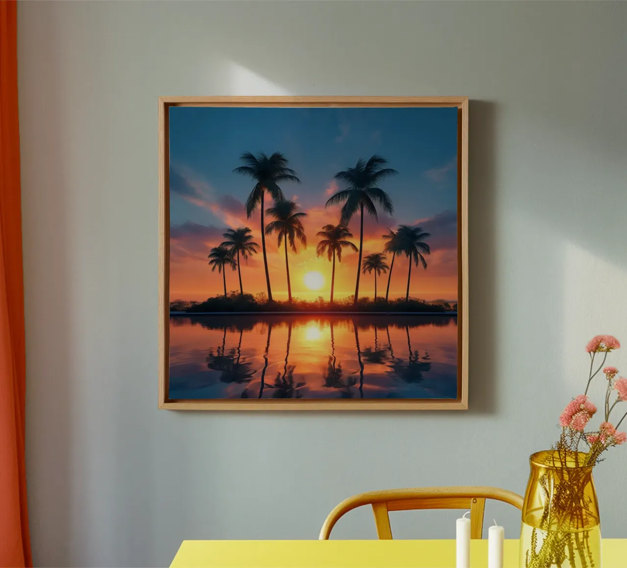 Orizzonte d'oro tela con Cornice a cassetta da PhotoVibe Decor
